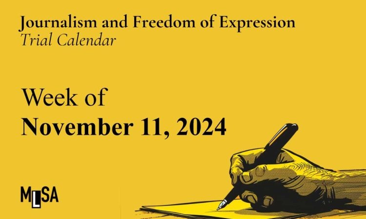 Week of November 11: Journalism and Freedom of Expression Trials