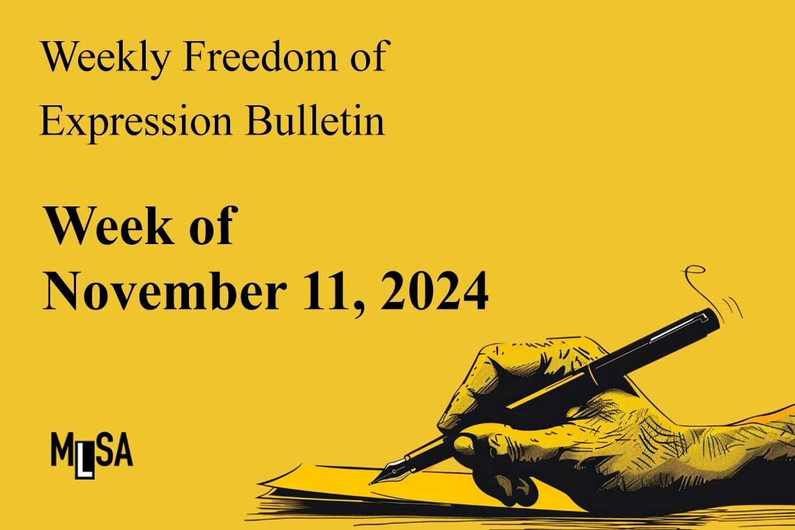 Press and Freedom of Expression Bulletin: Week of Nov. 11