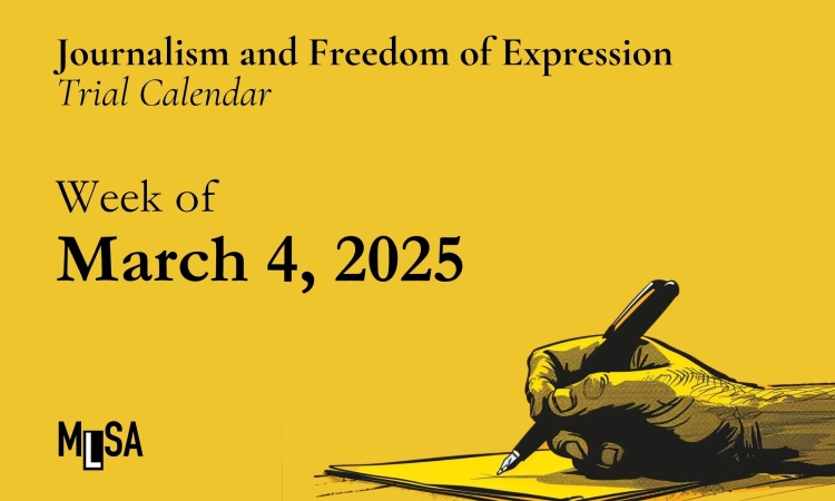 Journalism and free speech cases to be heard in the week of March 4