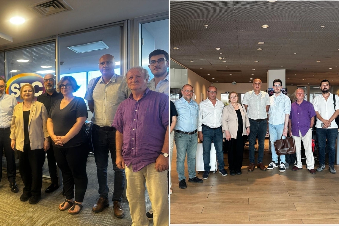 Press groups visit Sözcü TV and Halk TV in show of solidarity over broadcast bans
