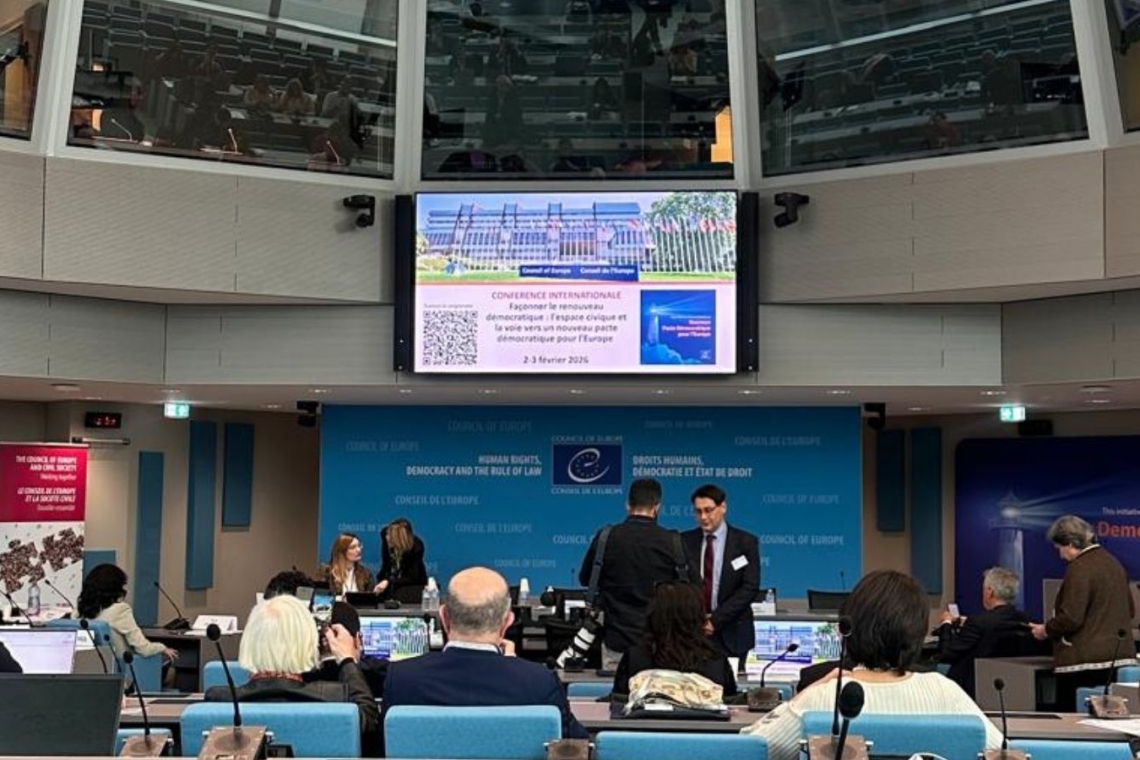 The conference “Civil Space and Democratic Renewal” organized by the Council of Europe was held in Strasbourg