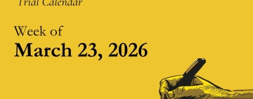 Week of March 23, 2026 – Schedule of journalism and freedom of expression trials